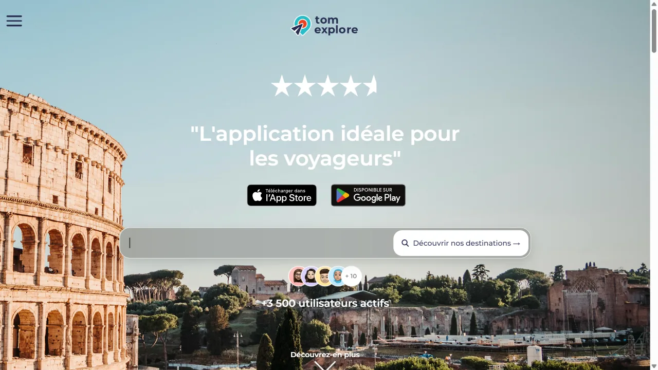 TomExplore — App de voyage sur mesure